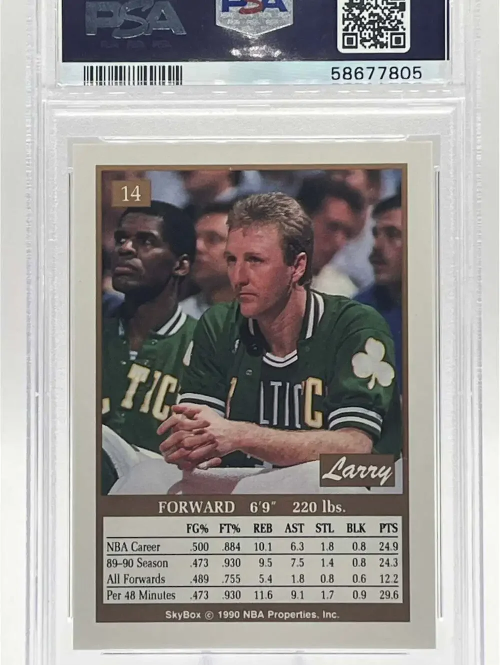 1990 SkyBox Larry Bird #14 PSA 10 Gem Mint Boston Celtics Basketball Card
